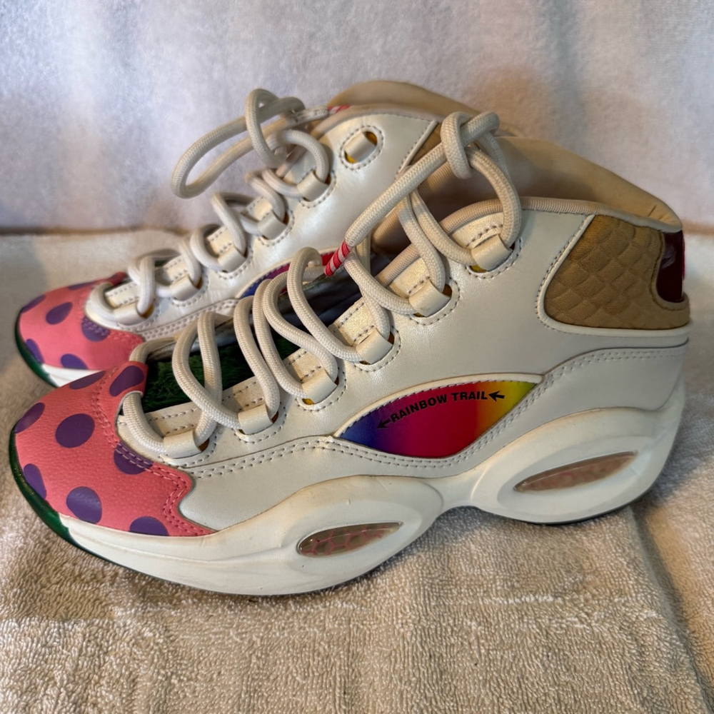 Reebok Question Mid “Candy Land Rainbow Trail” Size 7 US Limited Edition Sneaker